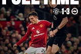 Manchester United losing against Brighton