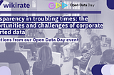 Transparency in troubling times: The opportunities and challenges of corporate reported data