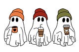 Cute Ghost Drink Coffee Png, Ghost With Coffeet, Fall Coffee Png, Cute Ghost Png,Spooky Coffee Lovers, Halloween Gift