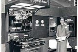 Photo in 1986 of Betty Ferlin at FSTC’s forerunner in a PG&E company cafeteria kitchen.