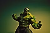 An image of the Marvel superhero; The Hulk.
