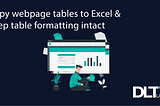 Copy webpage tables to Excel without changing their formatting