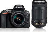 Nikon D5600 with AF-P 18–55 mm + AF-P 70–300 mm VR Kit with Bag and 16GB Memory Card Free