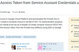 Tokens para consumir Google Cloud Services