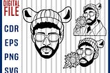 Bad Bunny Bundle svg, Bad boy svg, Bad Bunny Pack svg, bad Bunny Beanie, silhouette, vector file, svg ,eps, Logo