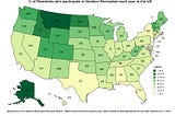 Map: Participation in Outdoor Activities in each State (2017)