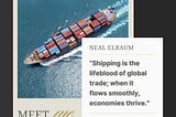 Neal Elbaum Explains Why Shipping is the Lifeblood of Global Trade