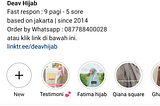 Hidup dari Onlineshop