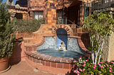 beautiful tile fountain