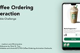 [Dribbble Challenge]  Coffee Ordering Animation