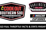 GFT Facts & Stats Friday: NASCAR Cup Series Cook Out Southern 500 at Darlington Raceway