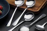 Enhance Your Dining Experience with the 8-Piece Premium Stainless Steel Soup Spoons Set