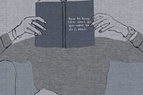 Illustration of a woman reading a book. The cover says ‘How to keep calm when all you want to do is panic’.