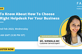 How to Choose the Right Helpdesk for Your Business.