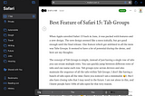 Best Feature of Safari 15- Tab Groups