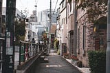 Alley in Tokyo, Japan.