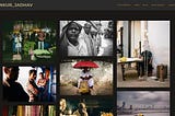 Front page design of the portrait gallery page.