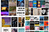 “WEEK FOUR: I Read a Lot This Week: Here Are a Few of the Highlights” image of what looks like book covers and illegible text generated by Stable Diffusion