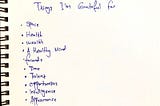 Things I’m Grateful For