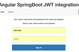 Angular SpringBoot JWT integration (P. 1)