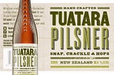 Tuatara Brewing. A glimpse of label development work for the craft beer industry.