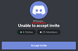 Discord Serer Join Error