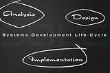 What is the term system analysis and describe the three processes in the phase?