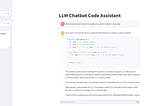 A screenshot of the LLM chatbot code assistant in streamlit.