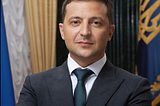 Official portrait, 2019, https://en.wikipedia.org/wiki/Volodymyr_Zelenskyy