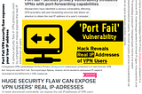 Another “critical” “VPN” “vulnerability” and why Port Fail is bullshit