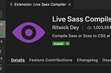 Mengenal SASS lebih mudah dengan live compiler di vscode.