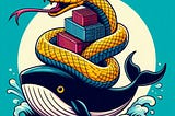 Snake riding a whale (Python/Django on Docker)