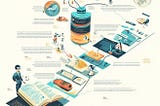 A symbolic publishing process created with Midjourney — you will find an explanation in the text