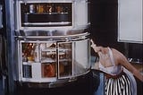 Mod round fridge of the 1950s