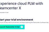 Teamcenter X — PLM solution Trial
