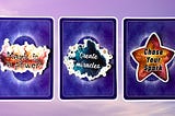 Three oracle pick a card piles: pile 1 — magic is a power, pile 2 — create miracles, and pile 3 — chase your spark
