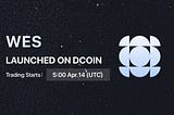 Dcoin will list WES/USDT on April 14