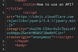 Using APIs in website,the easy way