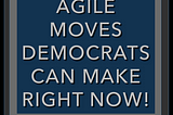 Agile moves that Democrats might make, right now