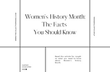 Women’s History Month: The Facts You Should Know