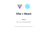 Vite + React template page