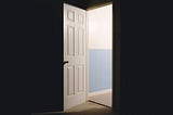 Image of open door leading to dark room. Phot by Matthew T Rader @ unsplash