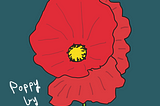 Poppy drawing for commemoration