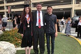 Nelson L. Cohen is a legal consultant in Las Vegas, NV | Father, daughter and son pictured at Chloe’s high-school graduation.