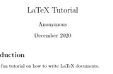 A Guide to Writing Publication Quality Documents on LaTeX