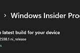 Windows 11 Insider program latest update