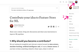 Contribute your idea to Feature Store for ML