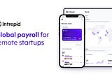Image of a mobile and web app for the Intrepid global payroll and international payments solution