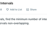 Non Overlapping Intervals