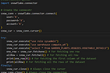 Fetching Data from Snowflake using Python